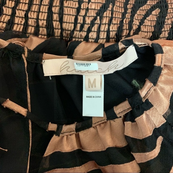 Hutch Jude Cold Shoulder Top Brown Zebra Size Medium - Picture 8 of 11